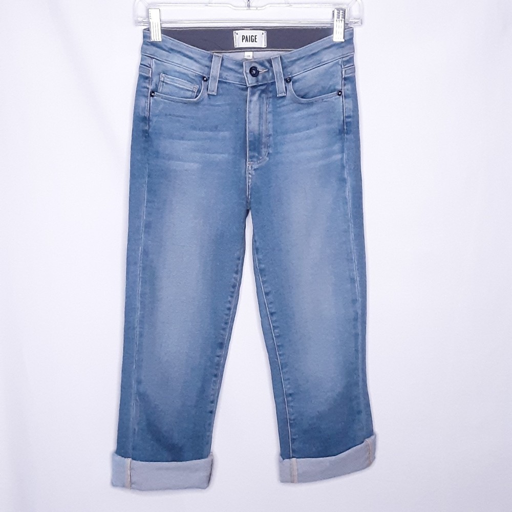 💎Paige Womens Colette Crop Flare Medium Wash Jeans Size 24